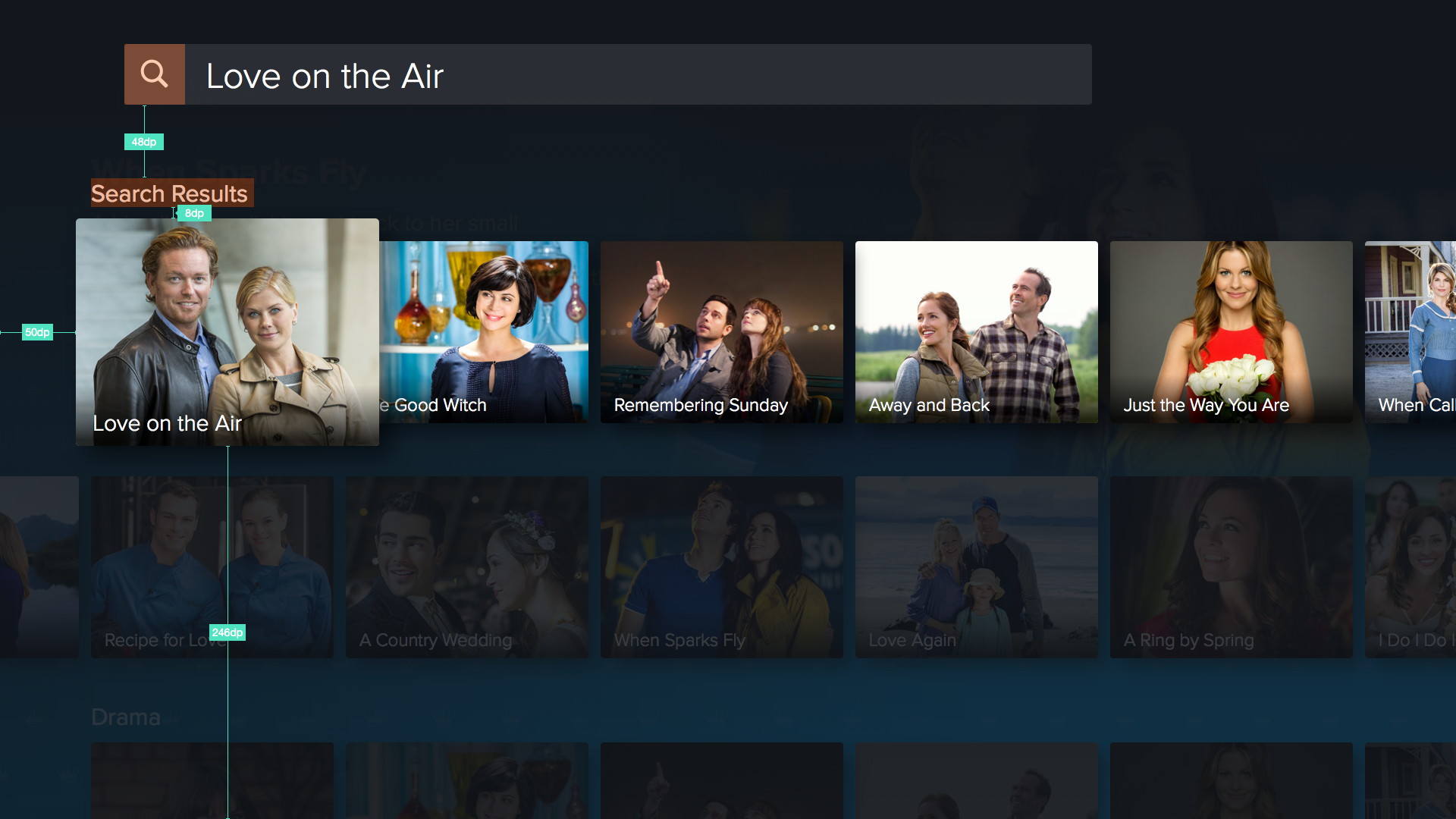 Fire TV search results